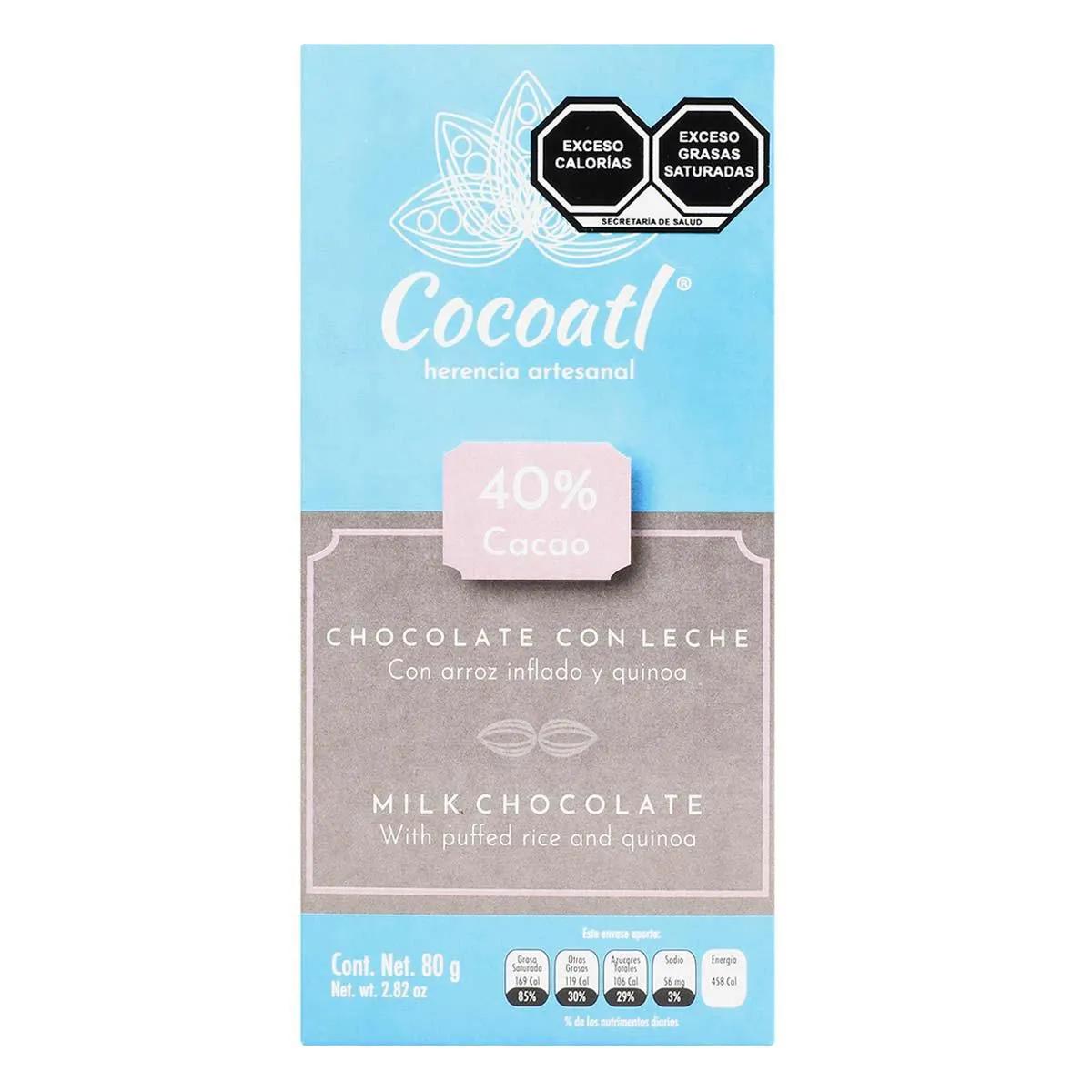 Chocolate Cocoatl Leche 80g