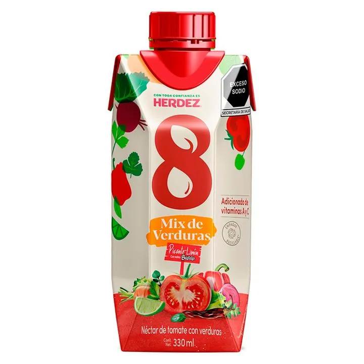 Jugo de 8 Verduras Picante Limón 330 ml
