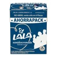 Leche Semidescremada 6 piezas de 1 lt