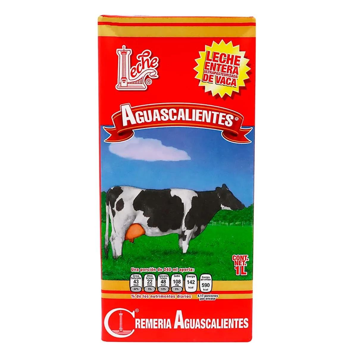 Leche Aguascalientes Entera 1L