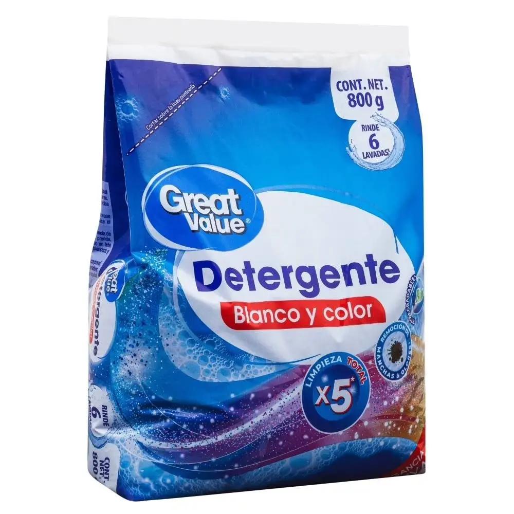 Detergente en polvo Great Value Blanco y Color 800 g